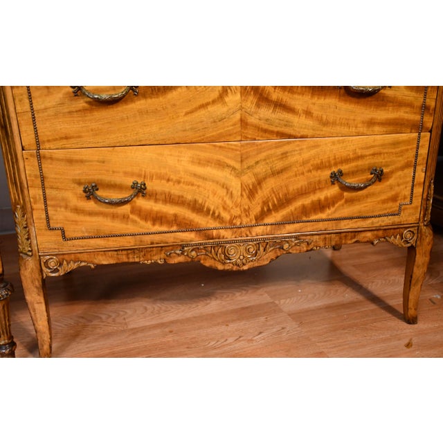 Brown 1920s Set P.Nathan Sons, Inc. New York French Kingwood High Dresser & Low Dresser, 2 Pieces For Sale - Image 8 of 18
