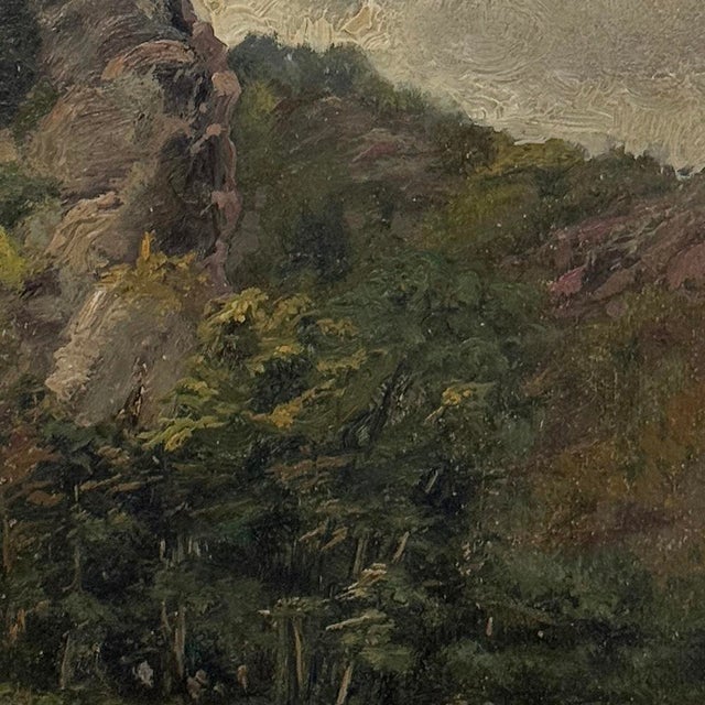 Framed Oil Painting on Panel by Laurent Souky (1914–2005), 'Rochers Des Nutons' For Sale - Image 14 of 18