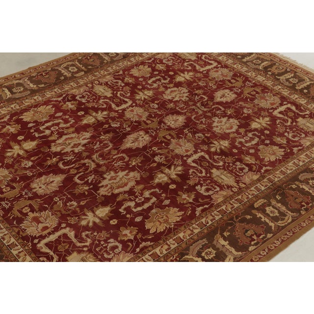 Rug & Kilim Traditional Agra Style Rug in Red, Beige and Brown Floral Pattern by Rug & Kilim For Sale - Image 4 of 10