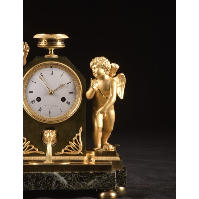 1800s Lefevre French Empire Ormolu Venus Clock Marble For Sale - Image 14 of 17
