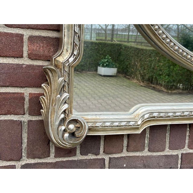 Late 20th C Italian Baroque Silver Beech Wall Mirror - 1 Pc For Sale - Image 13 of 15