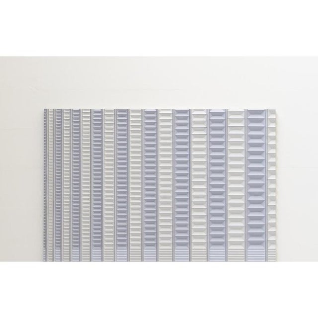Contemporary Alugrid Nr. 01 Wall Panel in Marine Blue Flocked Pressed Wood by Arno Hoogland For Sale - Image 3 of 8