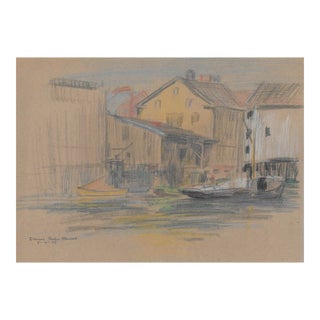 1929 Eleanore Stevens Portland Maine Pastel For Sale