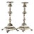 Silver Candlesticks with Turned and Engraved Stems and Claw-Shaped Feet, Set of 2 For Sale
