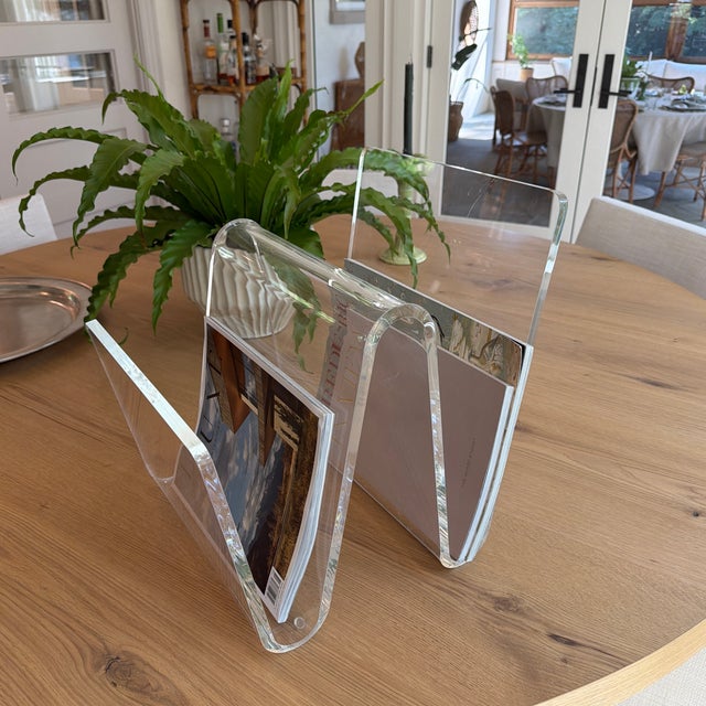 Early 21st Century Acrylic Magazine Rack by Interlude Home For Sale - Image 5 of 8