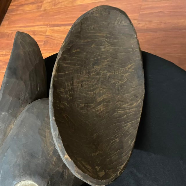 Large Babanki Hand-Carved Wooden Elephant Wall Hanging - Cameroon Grassfields For Sale - Image 13 of 16