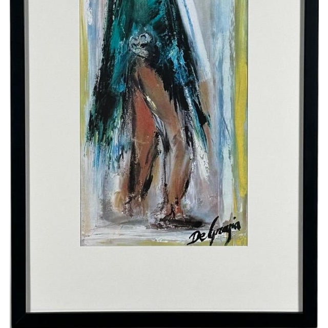Wood Vintage Framed Ted DeGrazia Mid-Century Southwestern Lithograph Prints Navajo Bride and Groom Pair For Sale - Image 7 of 13