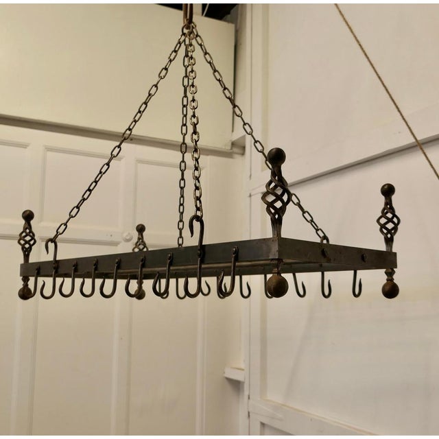Iron Kitchen Utensil or Pot Hanger, 1920s For Sale - Image 4 of 11