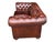 Wood English Love Seat Vintage Chesterfield Leather For Sale - Image 7 of 16