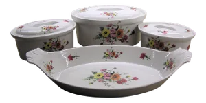 Vintage Cordon Bleu Covered Casseroles and Au Gratin, Made in France - Set of 4