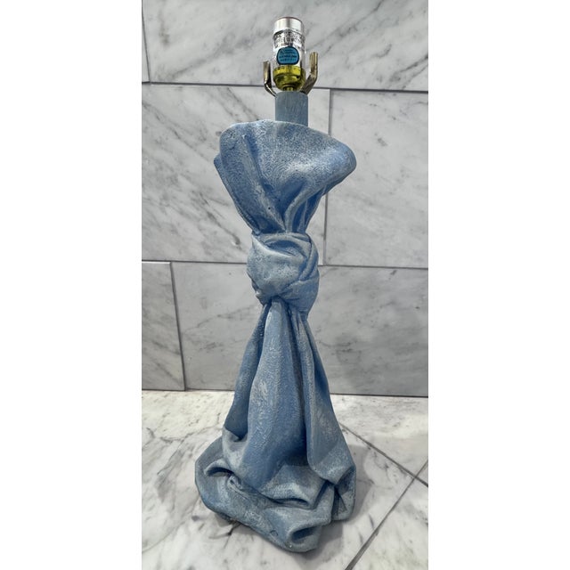 Mid-Century Modern Mid 20th Century John Dickinson Attributed to Draped Plaster Table Lamp For Sale - Image 3 of 12