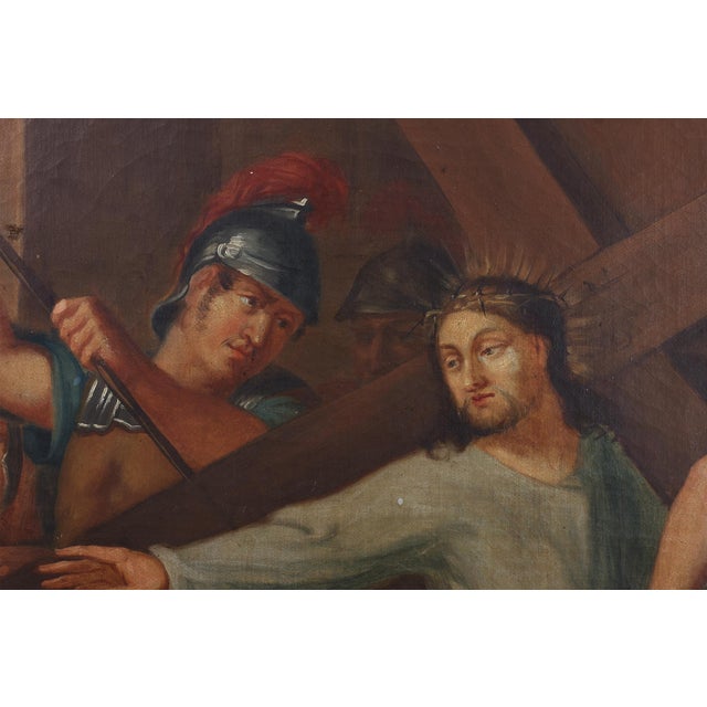 Unknown, Christ's Passion, 1900s, Oil on Canvas For Sale - Image 4 of 11