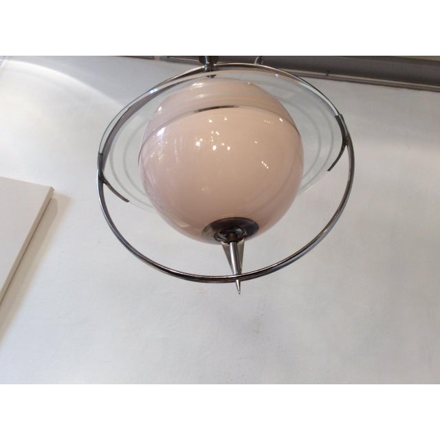 Metal Saturno Chandelier in the style of Gio Ponti and Pietro Chiesa for Fontana Arte, 1930s For Sale - Image 7 of 18