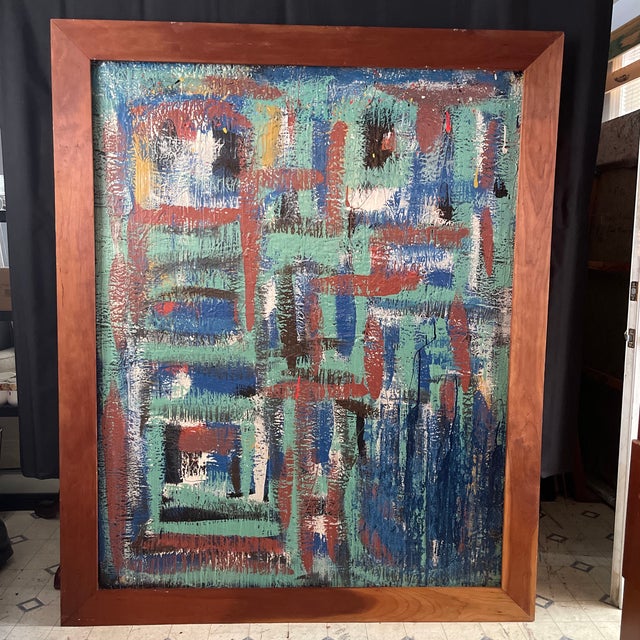 Hello” by John Frates, Huge, McM, Abstract, Multi-Direction, Unframed Is 48x60x1 1/2 In., #1713, 2 Frame Choices Add $1,000. Obo, Plus Extra Shipping For Sale - Image 10 of 12