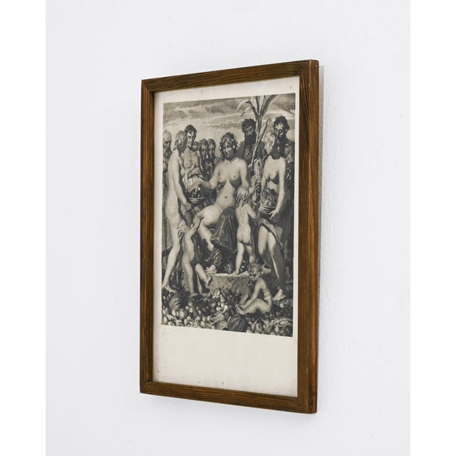 20th Century Czech Reproduction Artwork with Wooden Frame For Sale - Image 17 of 18
