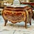 Rococo French Rococo Marble Top Dresser With Hand-Carved Wood Frame, Two Spacious Drawers & Hand-Gilded Gold Leaf Details For Sale - Image 3 of 5