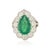Not Yet Made - Made To Order Chic 5.03ct Emerald and 1.99ct Diamond Pear Cocktail Ring in 18k White Gold Size 9 For Sale - Image 5 of 18