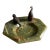 Art Deco Style Green Onyx & Bronze Duck Vide-Poche, Mid-Century European Catchall For Sale