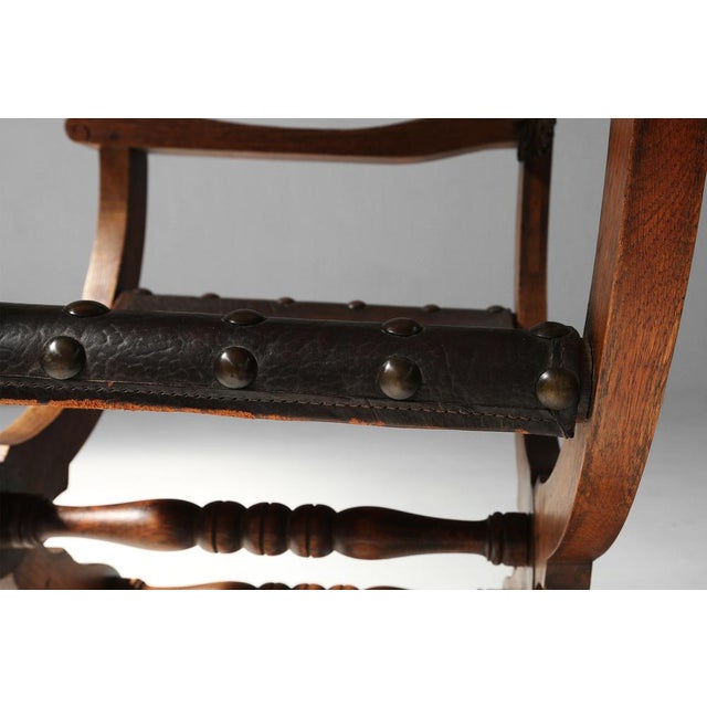 Wood Neo-Renaissance Throne Chair, 1890s For Sale - Image 7 of 17