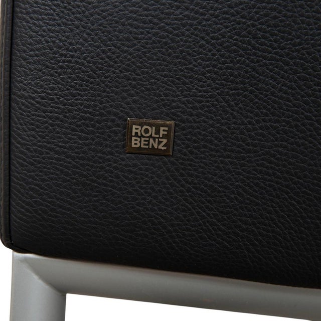 Black Leather 1200 Armchair from Rolf Benz For Sale - Image 10 of 15