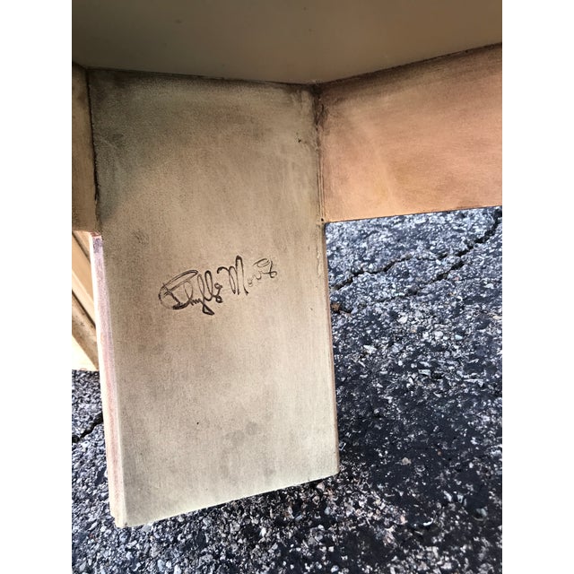 Wood 1960s Signed Phyllis Morris Wood Upholstered Stools - a Pair For Sale - Image 7 of 13