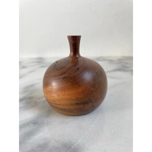Mid 20th Century Signed Oregon Black Walnut Weed Pot For Sale - Image 4 of 7