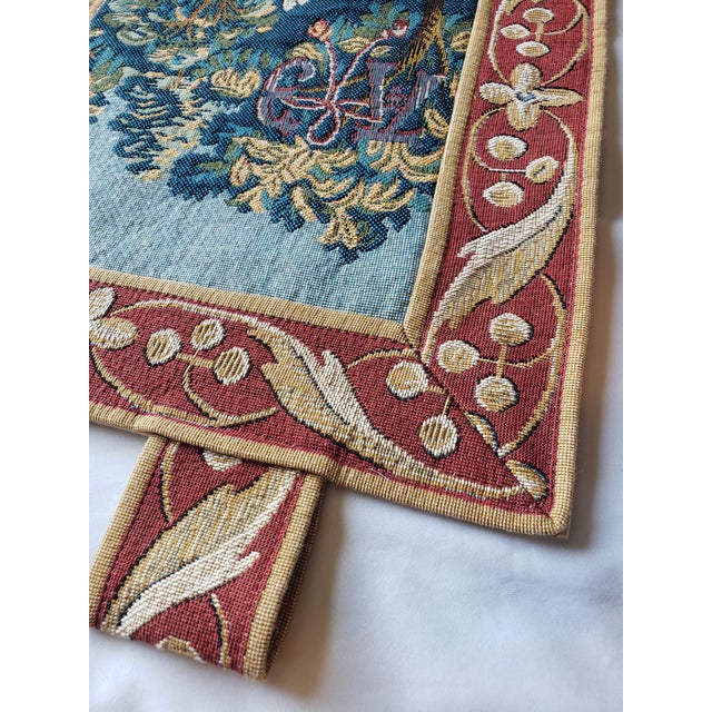 Late 20th C. Vintage French Goblys "La Licorne À La Fontaine" Unicorn Tapestry For Sale - Image 11 of 16