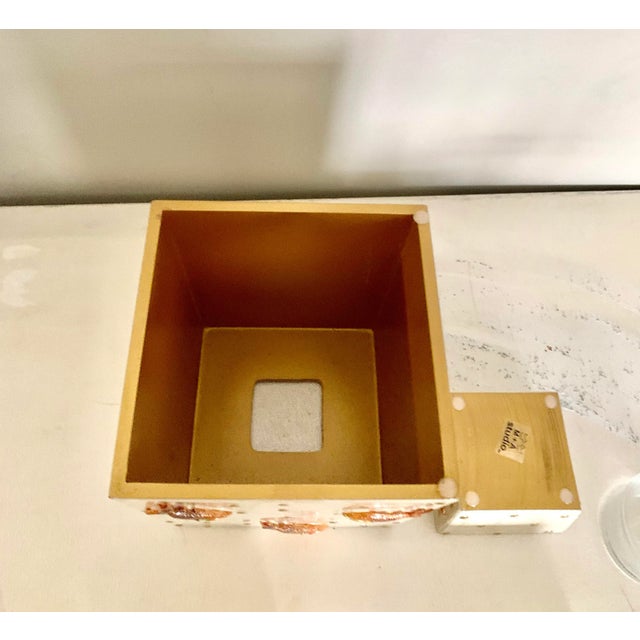 Mike and Ally Luxury Enameled Gilt Koi Fish Bathroom Set - Set of 6 For Sale In San Diego - Image 6 of 10