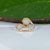Gold Ethiopian Opal Cabochon Ring: Solid 14k Gold, Round 7.5mm - October Birthstone, Size 6.75 For Sale - Image 8 of 9