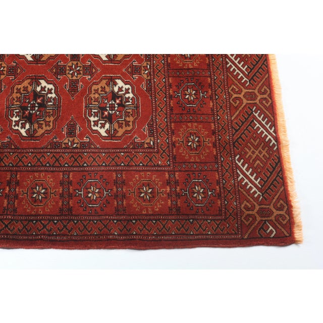 Textile Vintage Red Color Tones Floor Rug -3' 9'' X 5' 4'' For Sale - Image 7 of 11