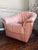 Motivated Seller! Make me an offer I can't pass up. This Pink Leather Chair features the hallmarks of Postmodern design...