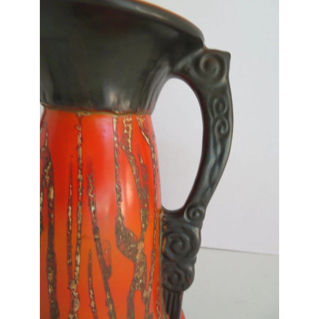 Pre-War 1930s Ceramic Art Nouveau Vase With Handles Czechoslovakia For Sale - Image 4 of 11
