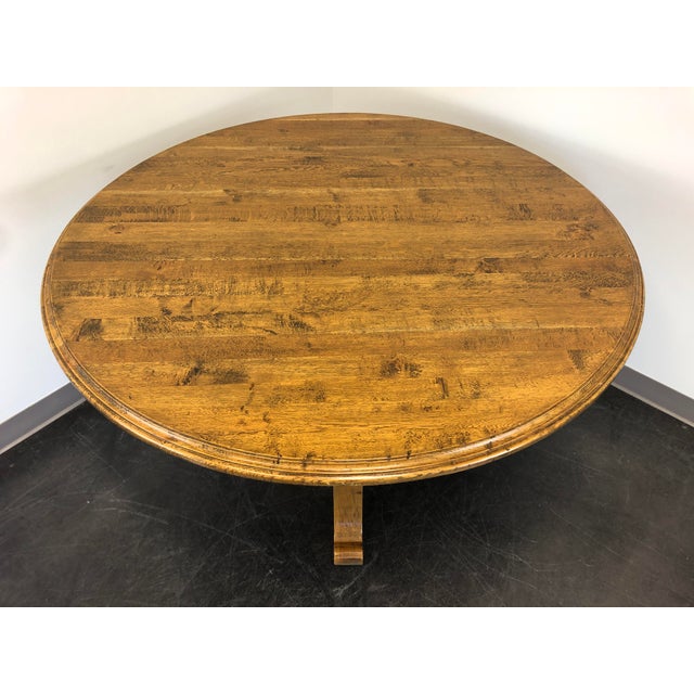 Palacek 52" Round Transitional Cottage Style Pedestal Dining Table