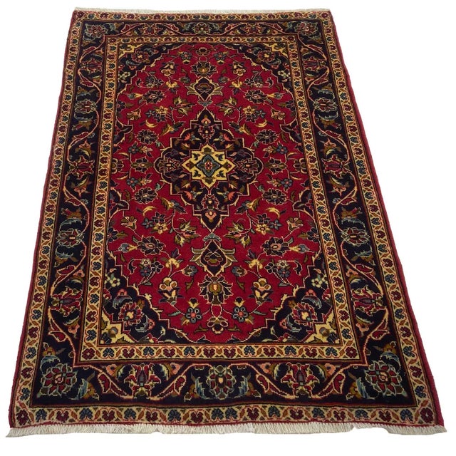 Keshan rug | Size: 152 x 100 cm | Knot density: 150,000 – 300,000 knots/m² | Material: High-quality sheep's wool (pile),...