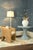 2020s Matthew Izzo Home Octavia 36" Octagonal Light Blue Painted Rattan Pedestal Table For Sale - Image 5 of 11