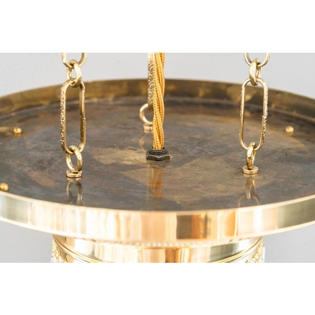 Art Deco Chandeliers with Glass Sticks, Vienna, 1920s, Set of 2 For Sale - Image 12 of 18