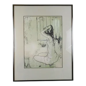 Late 20th Century "Danseuse Assis" by Jean Jansem, Framed