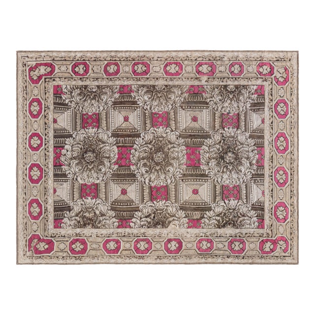 Antique Ukrainian Bessarabian Botanical Rug For Sale
