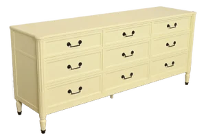 Baker Furniture French Regency Louis XVI Lacquered Triple Dresser, 1960s
