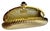 Judith Leiber Gold Ribbed Half Oval Onyx Gem Crystal Minaudiere Evening Bag For Sale In Los Angeles - Image 6 of 15