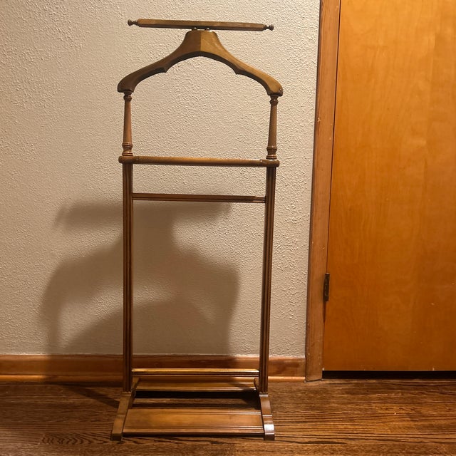 Brown 1960s Butler Brand Mid-Century Modern Brown Wood Valet Stand For Sale - Image 8 of 12