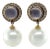 Paspaley 18ct Yellow Gold Muse Pearl, Rose Quartz & Diamond Earrings 0.64ct 15.27g, A Pair For Sale