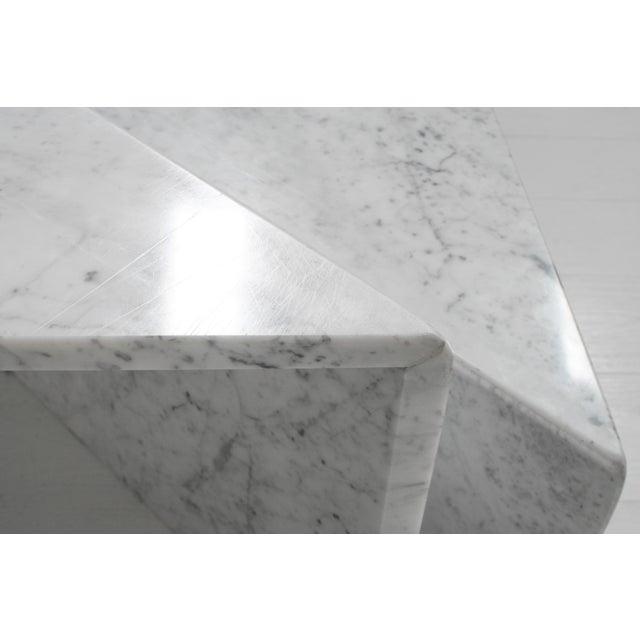 Sectional Triangle Carrara Marble Coffee Tables by Angelo Mangiarotti for Up&Up, Italy, 1970s, Set of 2 For Sale - Image 12 of 18