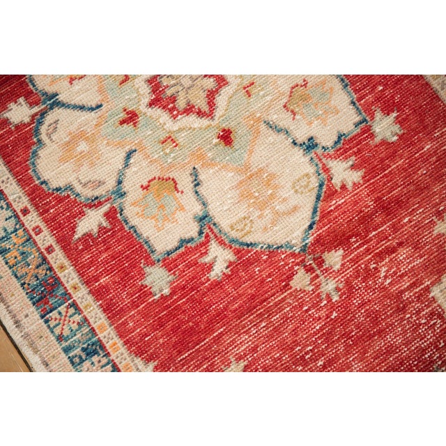 Red Vintage Distressed Oushak Rug Runner - 2'9" x 5'2" For Sale - Image 8 of 9