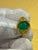 3.3 Carat Oval Emerald Cabochon 14 Karat Yellow Gold Cocktail Ring Vintage For Sale - Image 14 of 18