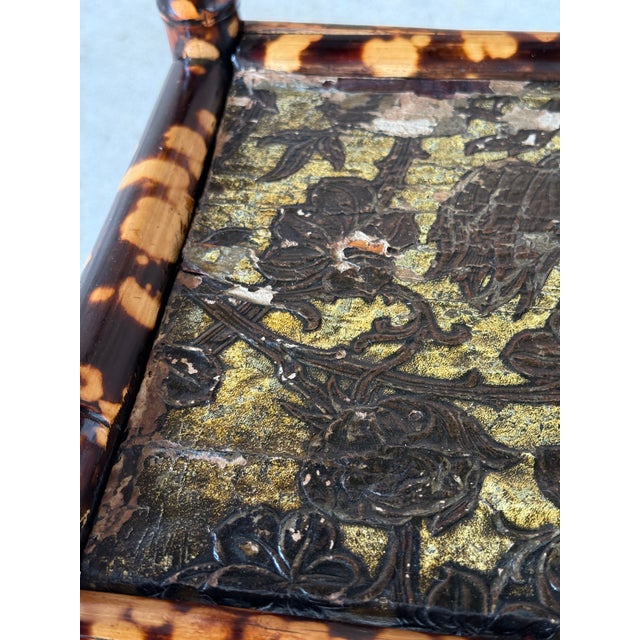 Late 19th Century Victorian Scorched Lacquered Japanned Bamboo Side Table For Sale - Image 9 of 12
