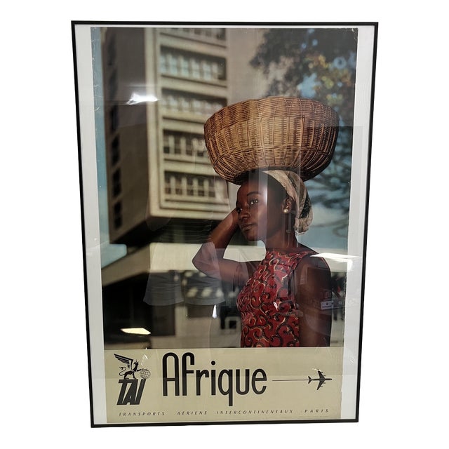 Tai Africa Advertising Poster from Braun Mulhouse, 1960s For Sale