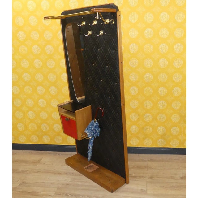 Mid-Century Modern Coat and Hat Rack with Umbrella Stand and Mirror Box from Verralux, 1960s For Sale - Image 3 of 13
