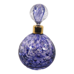 Large Purple Perfume Bottle With Matching Stopper