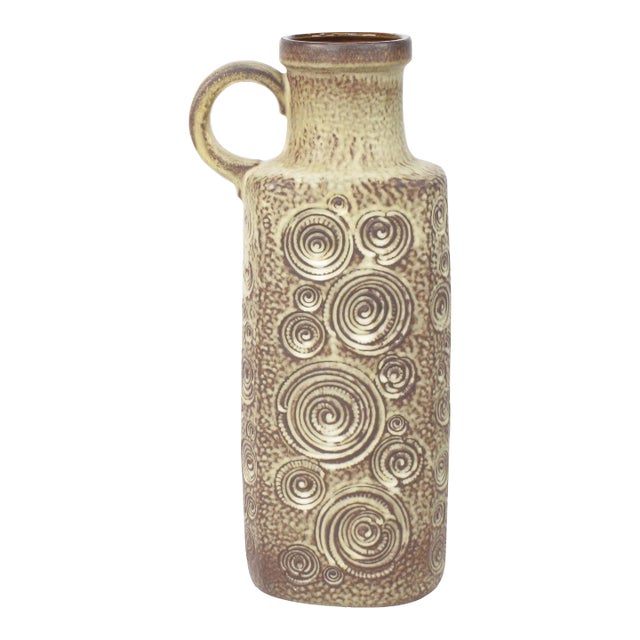 1950s Scheurich Ceramic Tall Glazed Ceramic Jug For Sale